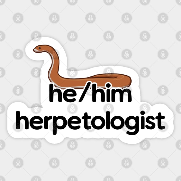 He/Him Herpetologist - Snake Design Sticker by Nellephant Designs